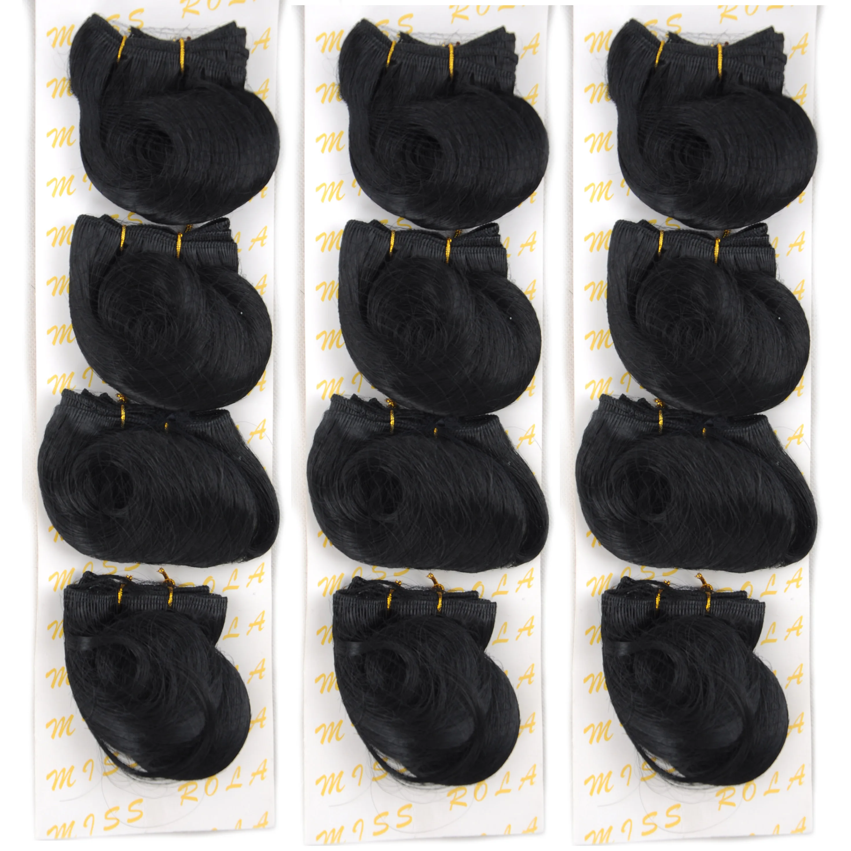 
Palace 8 Inch hair weft body wave hair style 1 package 4 bundles synthic hair extensions color 1# 