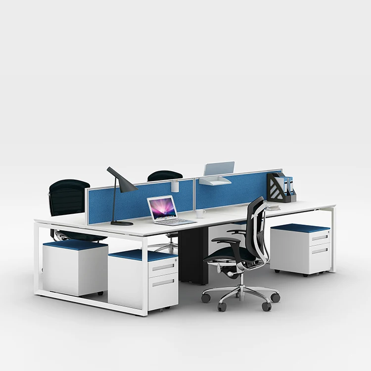 
China Manufacturer Modern Modular Office Furniture Workstation 4 Seater Office Workstation Desk 