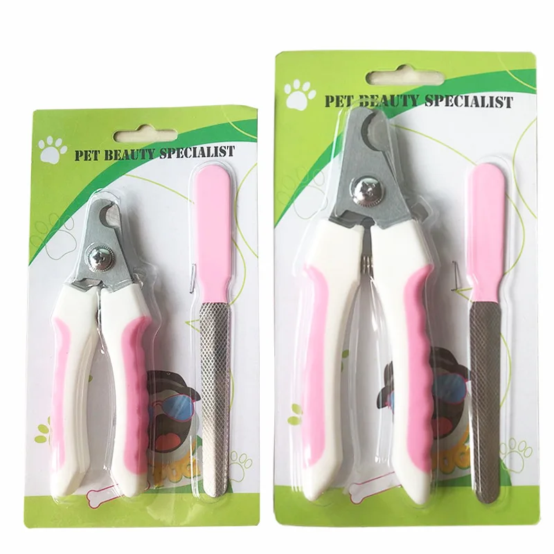 Hot Sale Pet Nail Clippers Cleaning Set Splash Proof Baffle Design Manicure Pliers With File