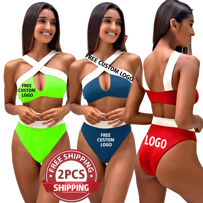 Free Shipping  Two Piece Neon Color Young Little Models Swimsuits Bikini sexy design in stock