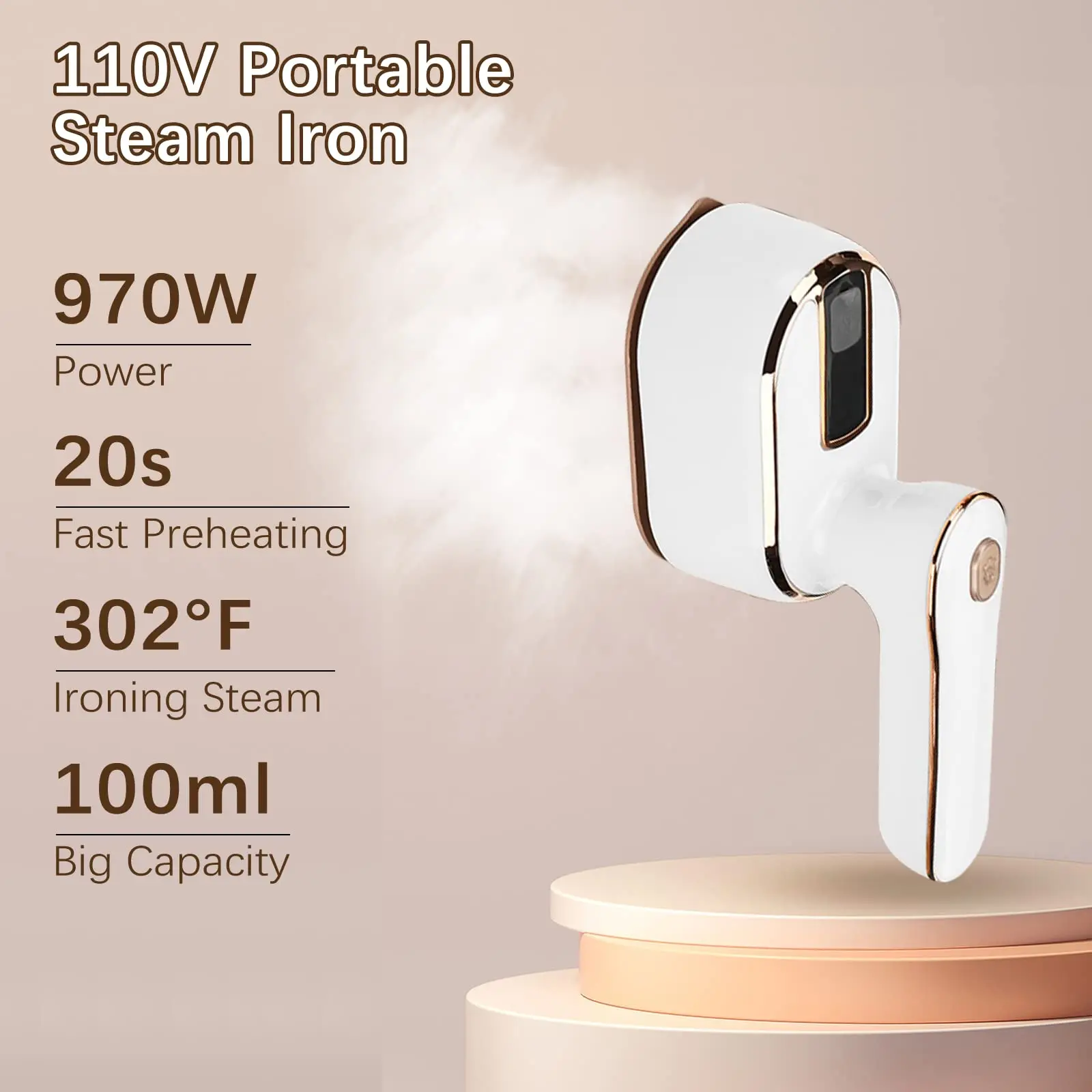 Handheld Wet and Dry Hot Steam Generator Portable Garment Steamer Home Travelling Hanging Ironing New Mini Rotating Steam Iron