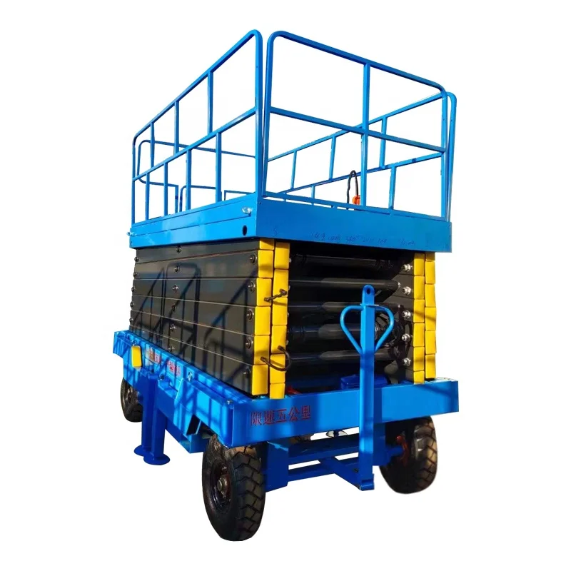 Fully automatic lift cutting fork hydraulic lifting platform full self electric climbing operation platform China factory