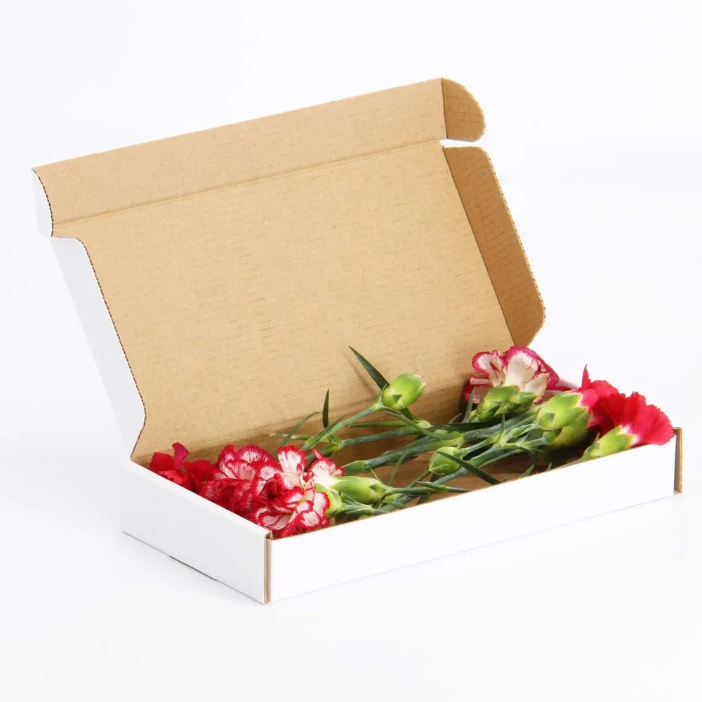 Wholesale Custom Logo Cheaper Roses Flower Large Shipping Mailer Box Flower Corrugated Cardboard Packaging Box