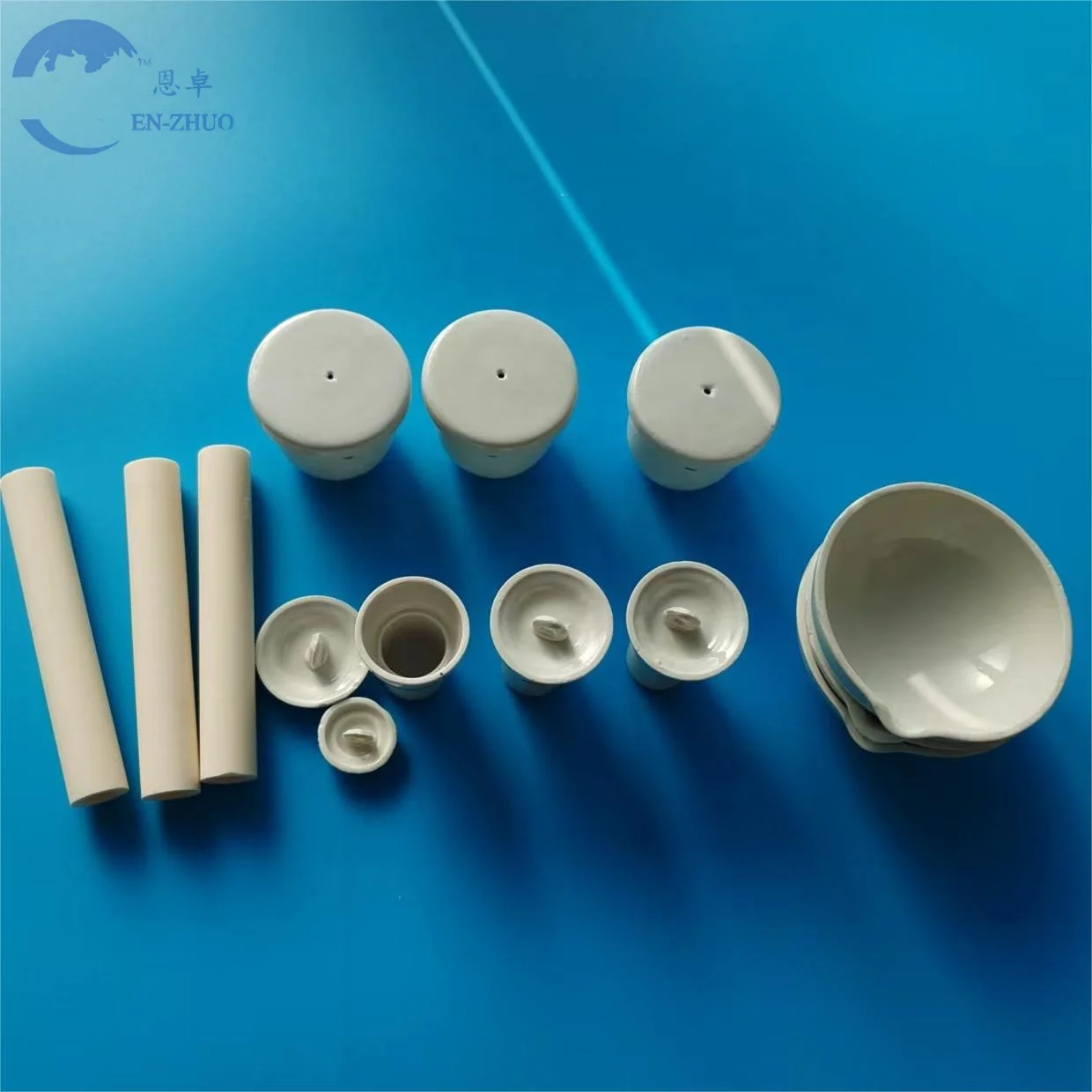 EZ-round Corundum Crucible For Laboratory 95%/ 99% Alumina Al2o3 Pot Ceramic Crucibles To Melt Platinum/Cylindrical crucible