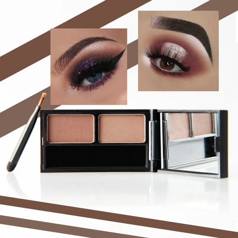 Qibest waterproof eyebrow powder private label vegan makeup eye brow custom eyebrow cream powder