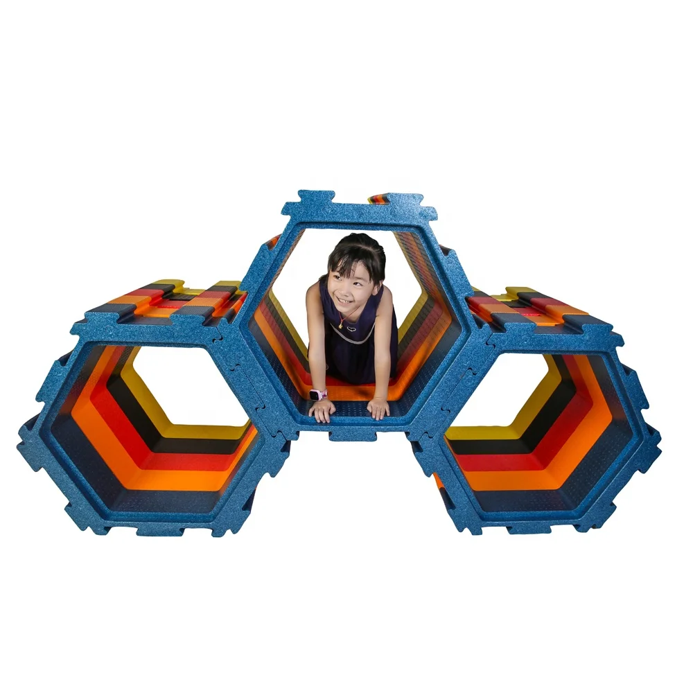 Hexagonal shape Kids  toy Climbing  tunnel EPP Foam Training ring