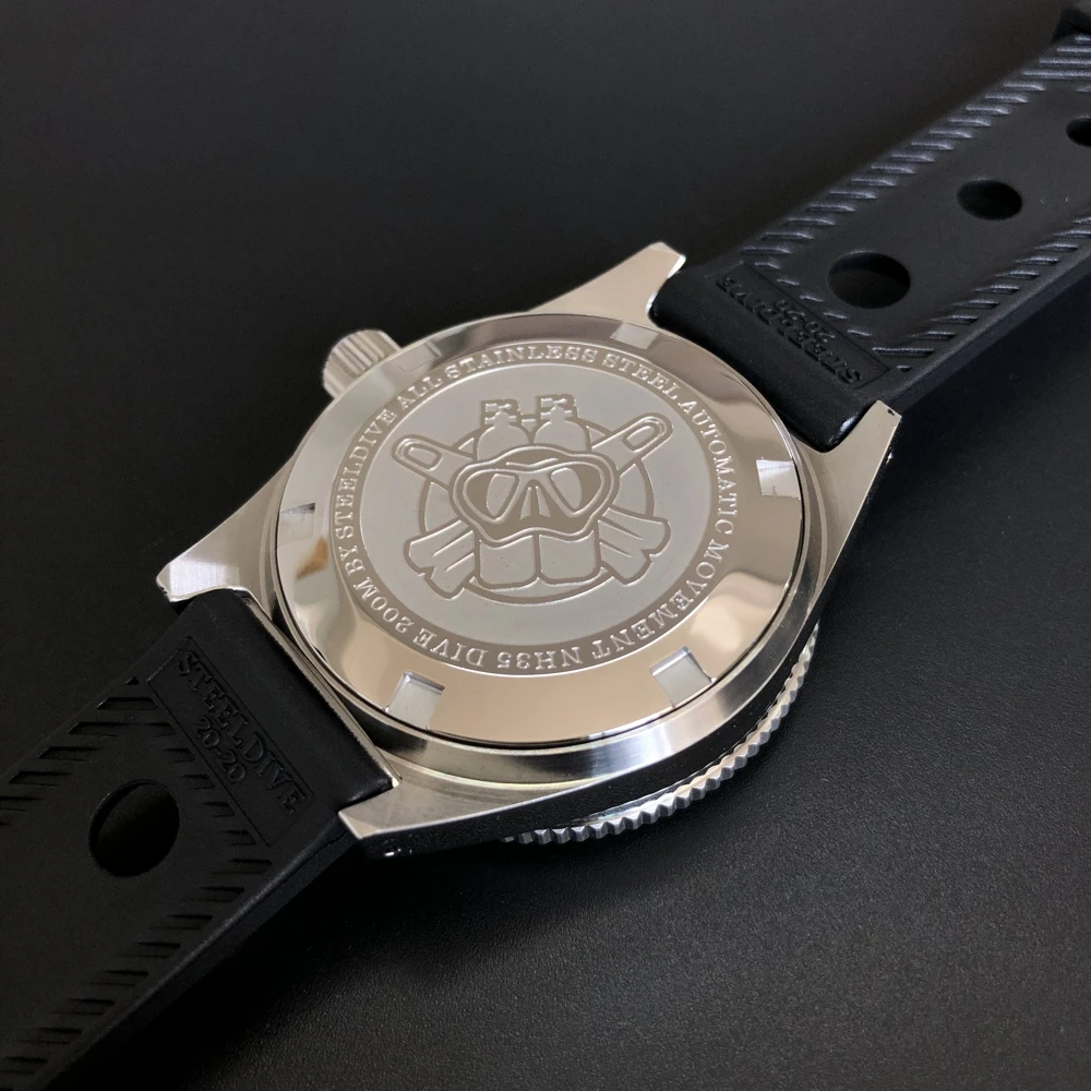  Новое поступление 2020! SD1962 steeldive бренд 200 м Водонепроницаемость керамический Безель крышка форма 15 6 мм сапфировое стекло Мужские часы