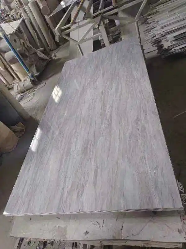 Commercial Building Alternative 3MM PVC Marble Pattern Wall Sheet UV Plastic Stone Composite Material Panel Board Type