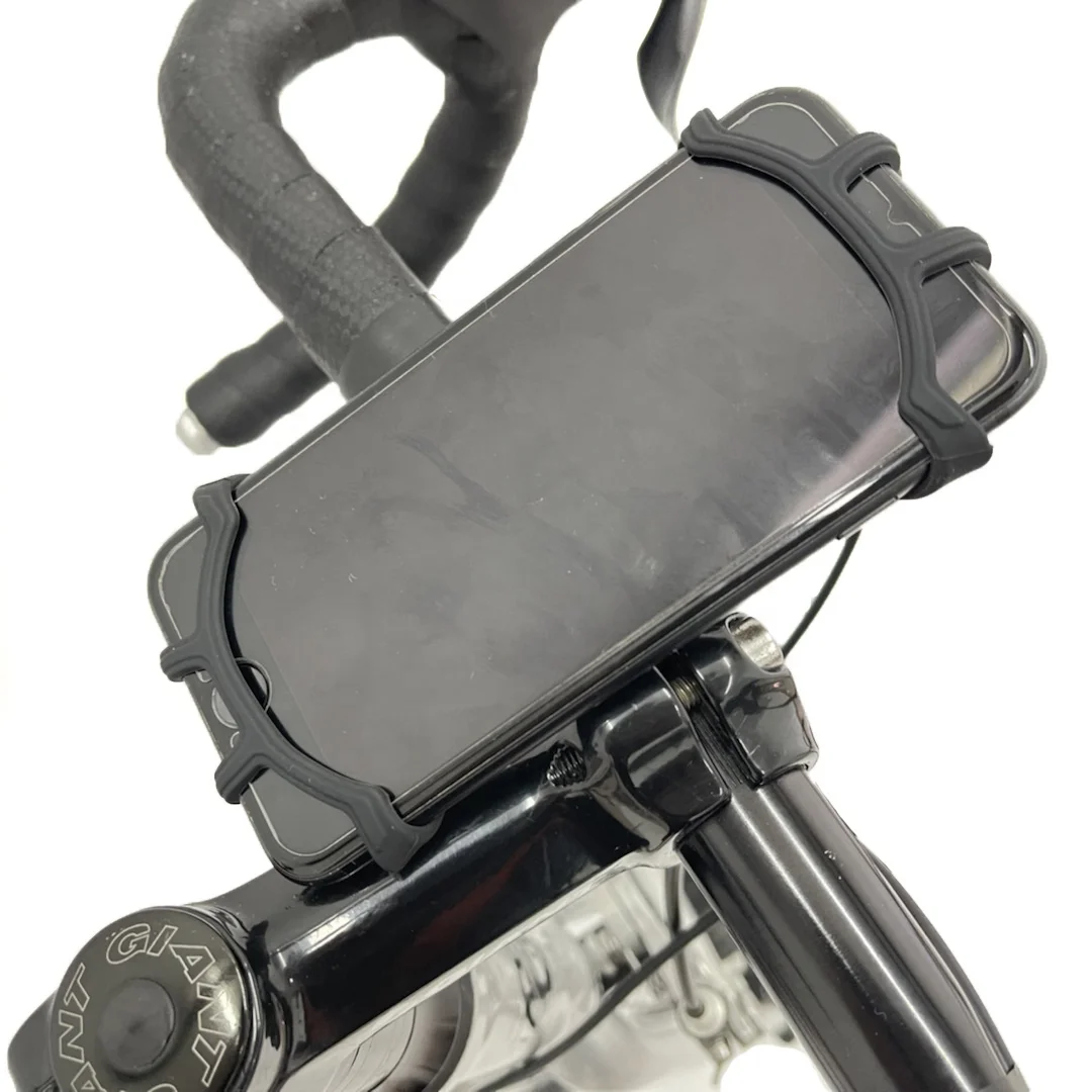 REYGEAK Bicycle GPS 360 Rotation Smart Phone Elastic Silicone Navigation Mount Bracket Support Adapter Holder Handlebar Bracket