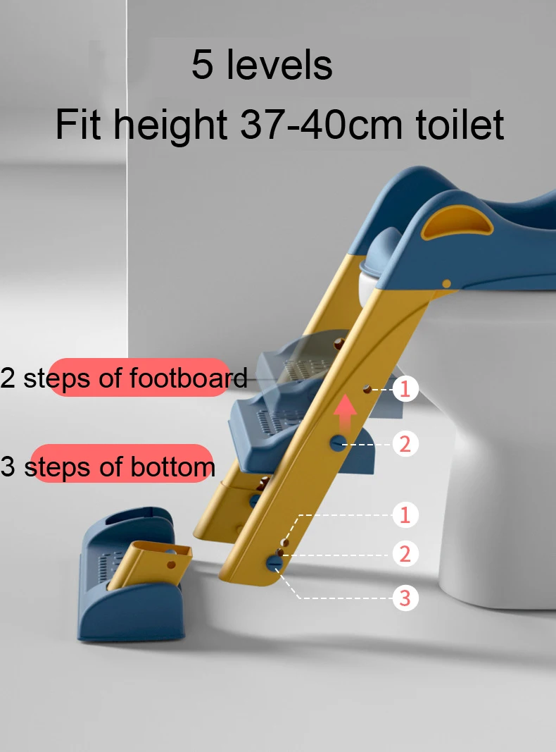 Travel Children Baby Potty Training Chair Seat With Step Stool Ladder Toilet Seats Training Kids Indoor Wc Trainer Foldable 2022