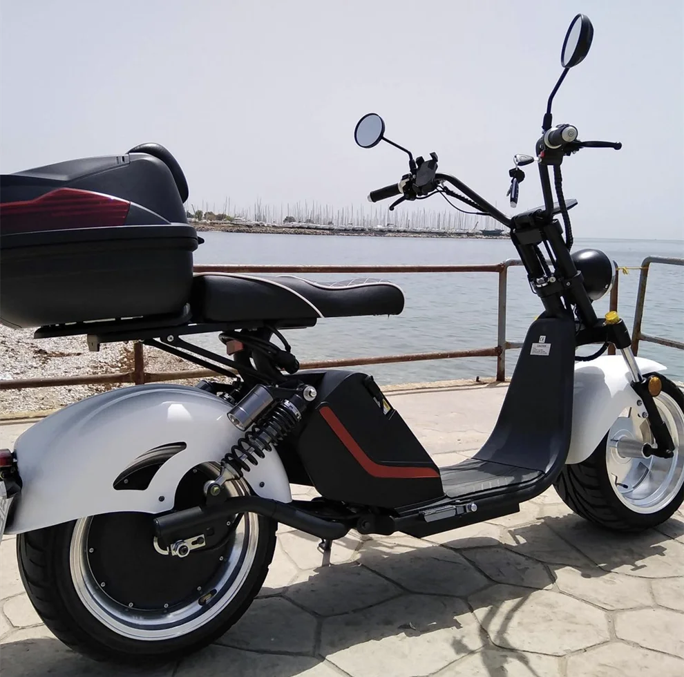 New Citycoco Electro Scooter 2000w 13inch Fat Wheel Electric Chopper Bike With 63v 20ah Lithium Battery Double Shock Absorp