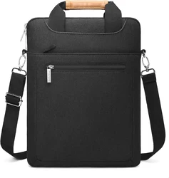 Tourbon 2021 Men Vertical Laptop Messenger Ipad Shoulder Bag Compatible with MacBook Pro 14 inch MacBook Air/Pro 13-13.3 inch