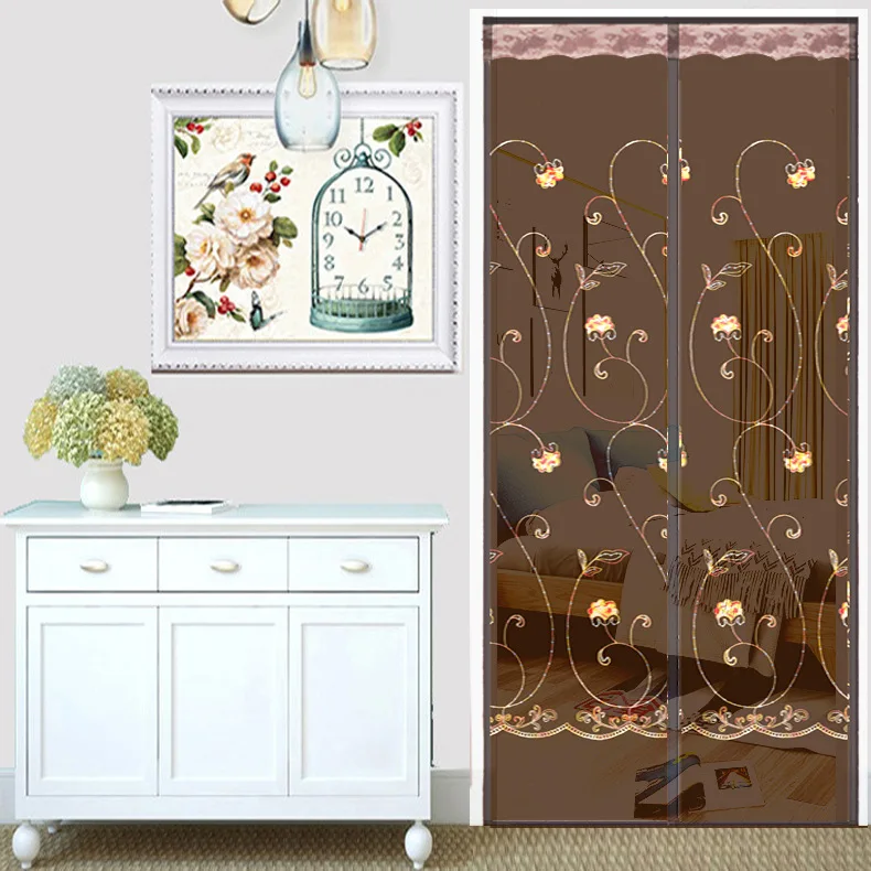 100 x 210cm Full fame Hook & Loop magnetic fly screen mosquito net for door preventing door mosquito mesh