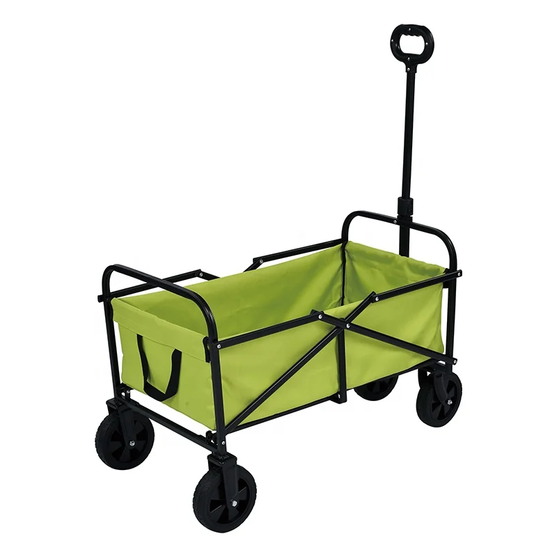 Mini steel tube lightweight cart beach wagon out camping big bearing weight four PVC wheels