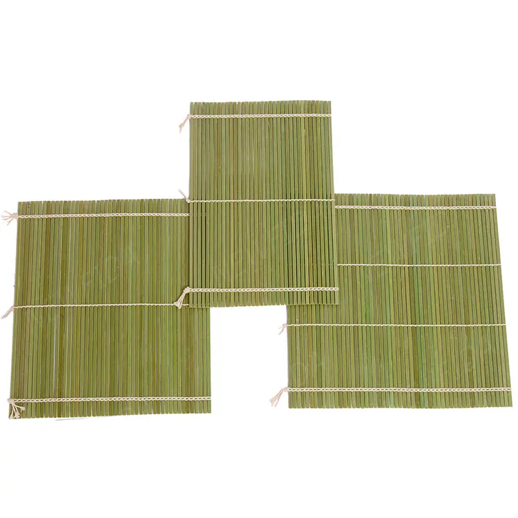 Eco-friendly Biodegradable 100% Natural Material Green Japanese Food Sushi Mat Bamboo