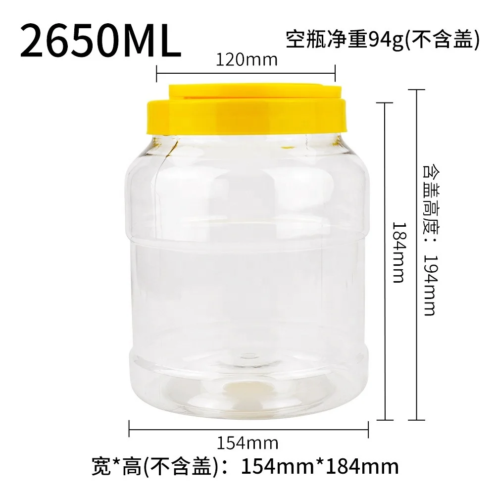 7 Gallon Large Clear Empty Plastic Storage Jar With Lid Round Food Grade Wide Mouth Container Canister for Cookie Candy Sweet