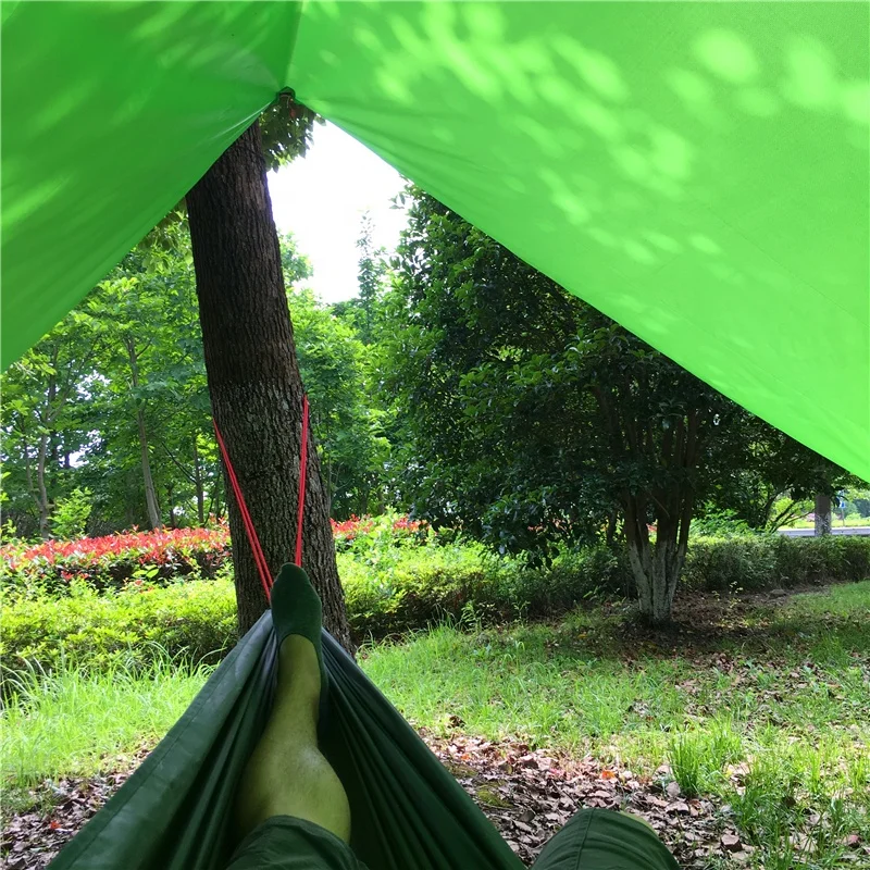 Factory Supply 3X3 Meters Hammock Camping Tarp Outdoor Waterproof Tent Rain Fly