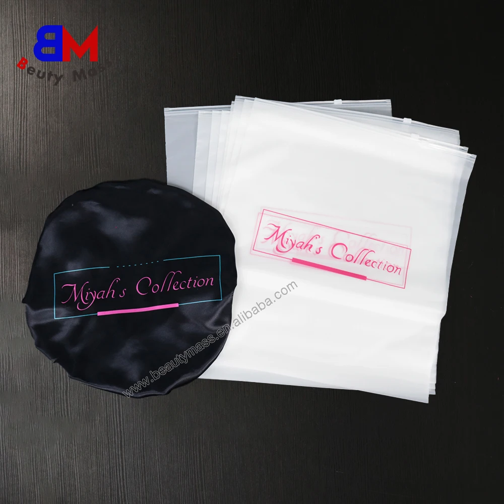 Transparent Plastic Zip Lock Packaging Bags Customized Logo Zipper Recyclable Bag With Slider