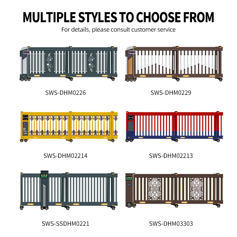 SWS Customized Security Main Entry Automatic Sliding Gate Automatic Car Access Telescopic Sliding Gate