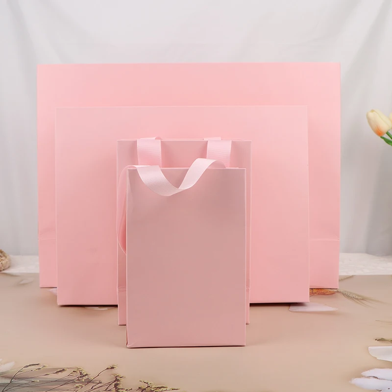 Thank You Bags with Green Bow Ribbon Party Favor Bags Thank You Gift Wrap Bags for Birthday Baby Shower Wedding Party Supplies