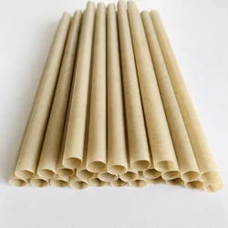 Sugarcane Straw Biodegradable Disposable Sugarcane Fibre Straw  heat resistant 95degree