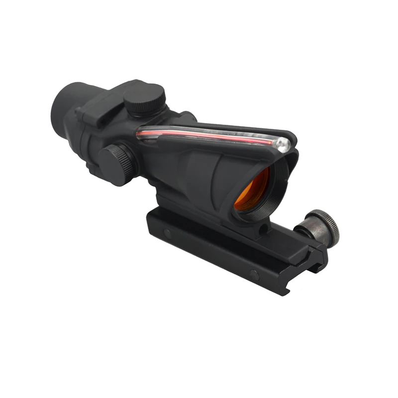 Tactical Optics 4X32 Fiber Optic Scope Hunting Scope with Red  Fiber Optic