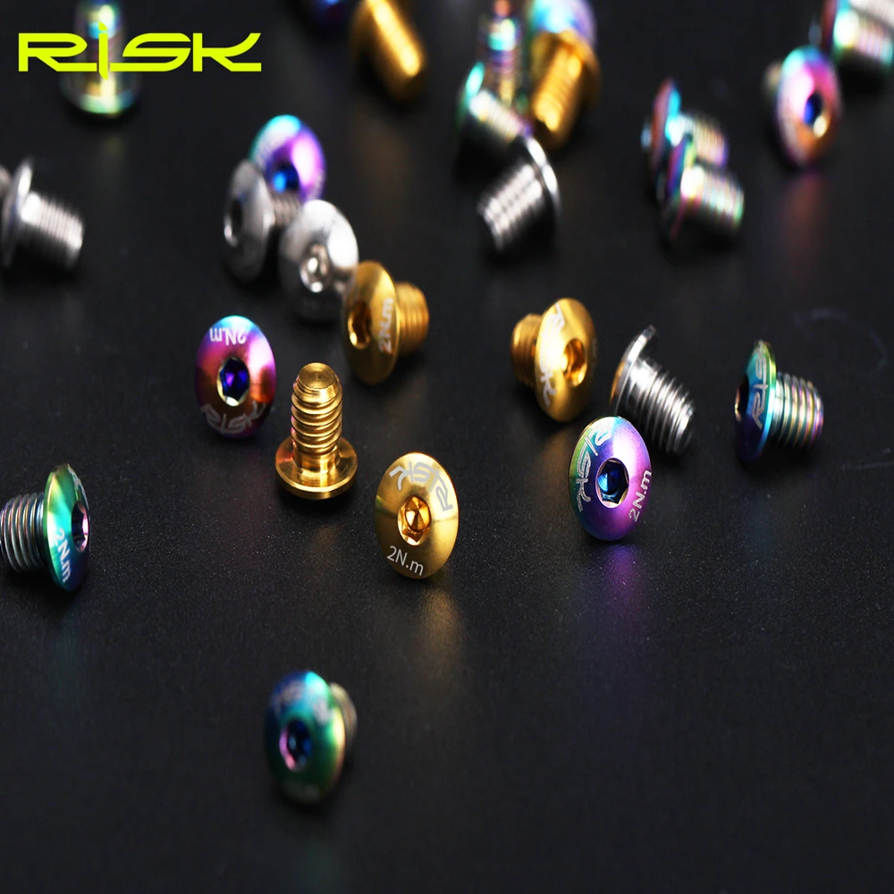 RISK Road Bike C-Brake Quick Release Fixing Bolt 2pcs/lot Titanium Bicycle Caliper Brake Clamp Locking Screw Fine Adjustment Nut