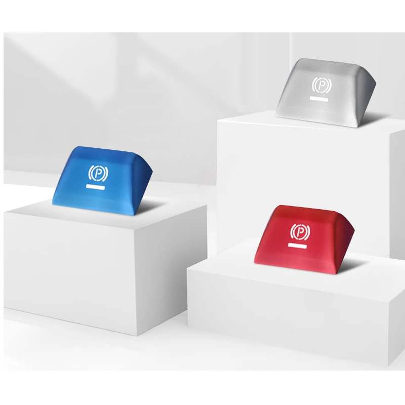 3 colors For Porsche Cayenne Panamera 2018-2020-2021 car-styling Car Parking Brake Handbrake Decoration Cover P button Sticker