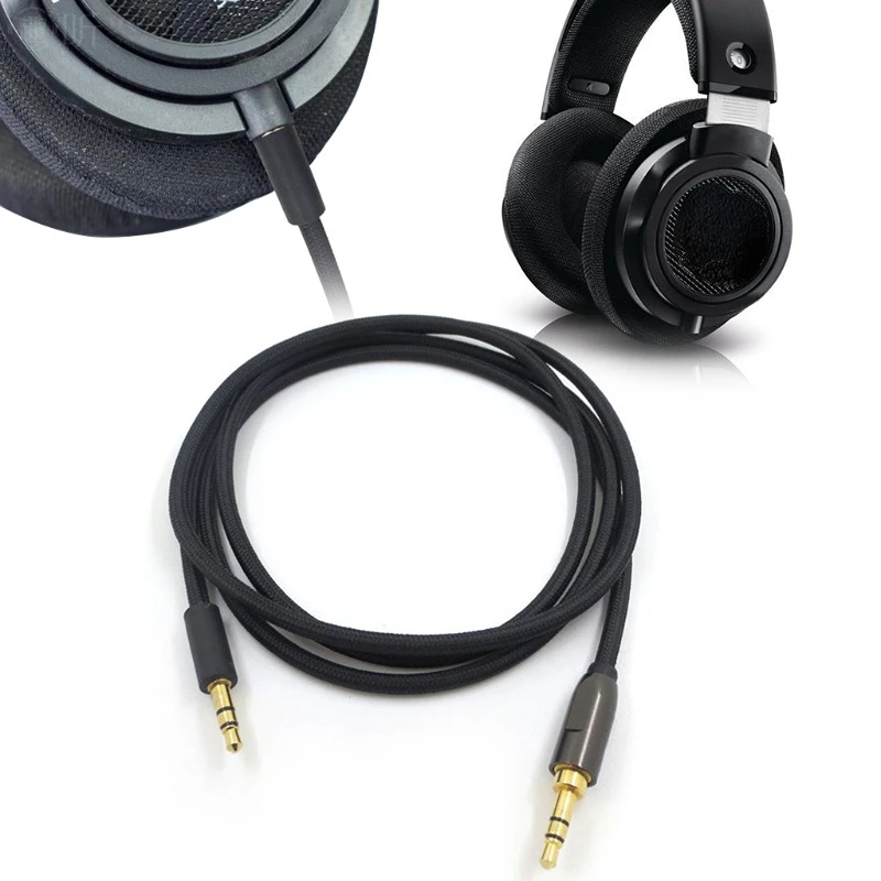 Сменный AUX 3 5 мм штекер-штекер стерео нейлоновый аудиокабель для наушников Philips- SHP9500 X2HR X1S SHB8850 SHB9850