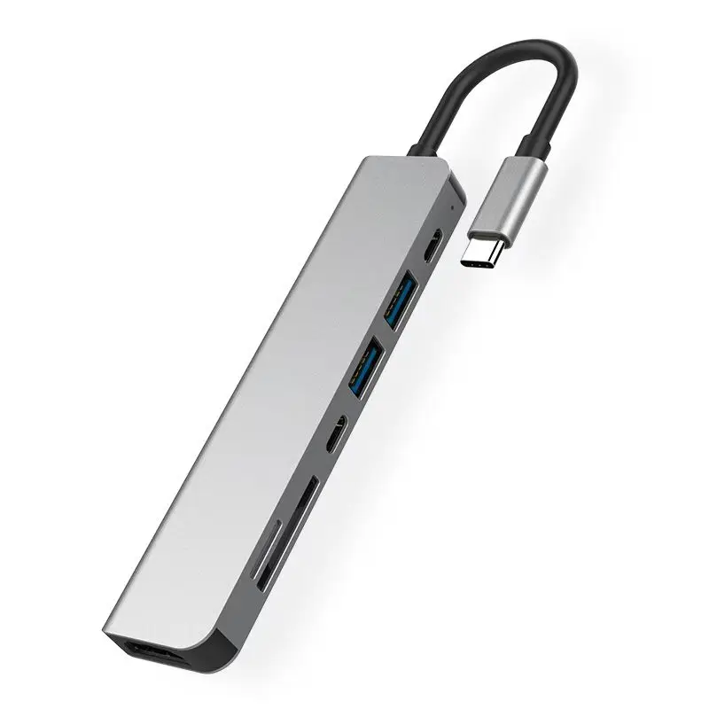 Док-станция для компьютера 7 в 1 4K/USB3.0/USB2.0/TYOE C/PD/TF USB 2,0 3,0 3,1 Type C