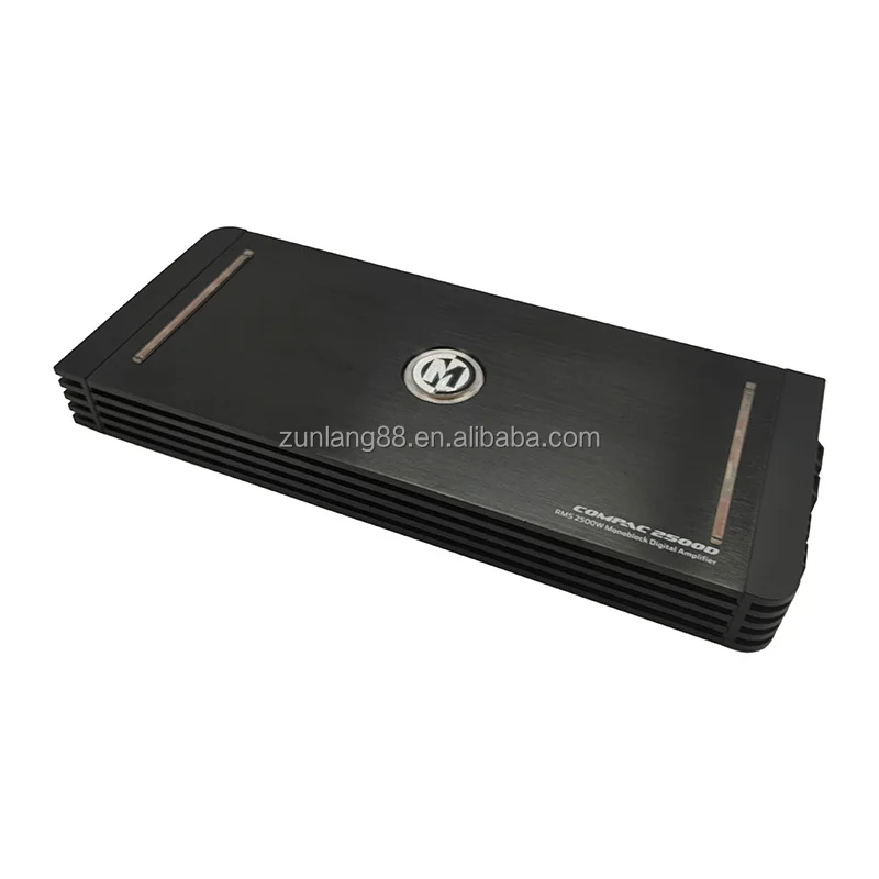 Monoblock car sound subwoofer amplifier 2 channel Bass Amplifiers RMS 2500W Linkable Mono Block car amplifier 2 channel Class D