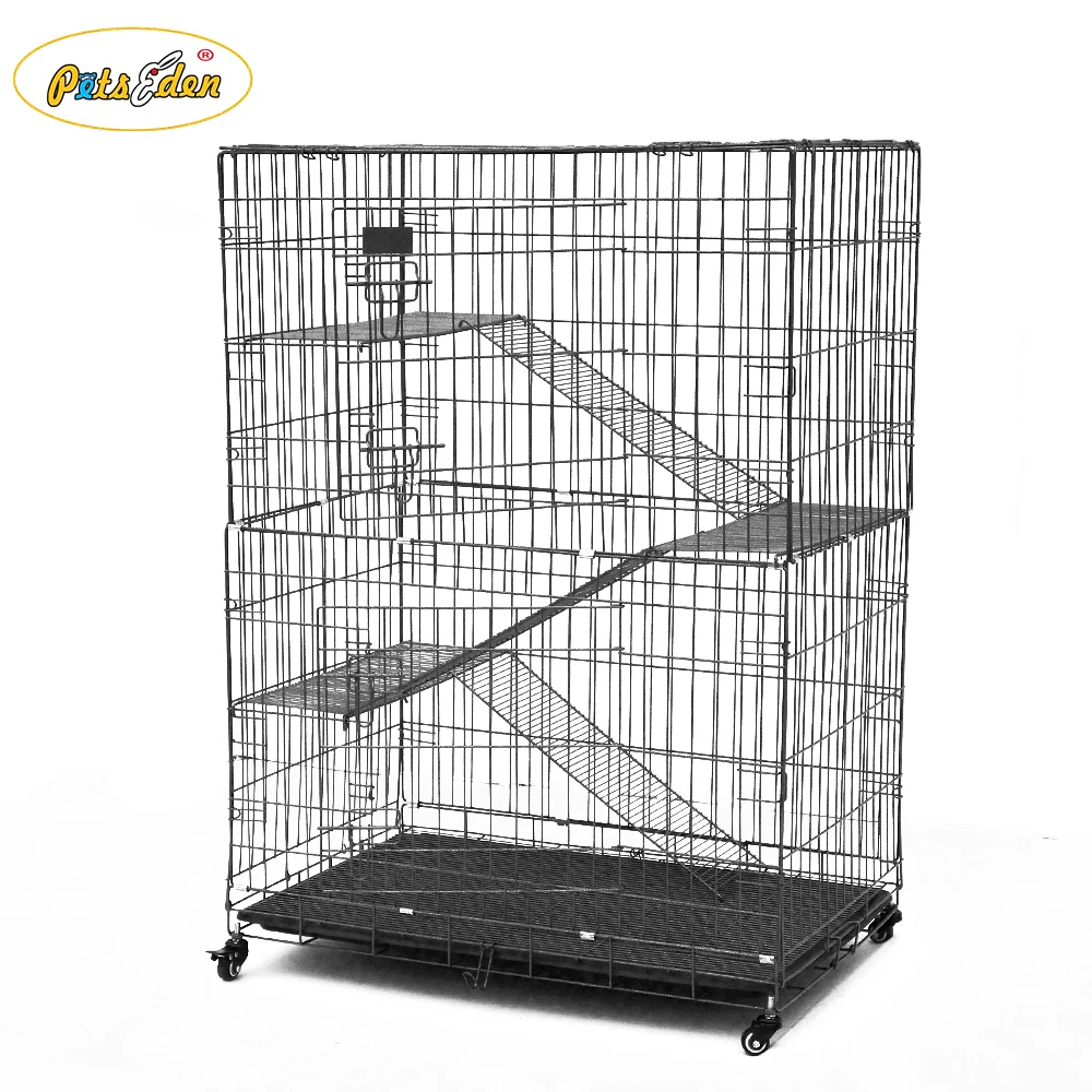 
2/3/4 Layer Large Metal Cat Cages Animal Cage with Plastic Tray 