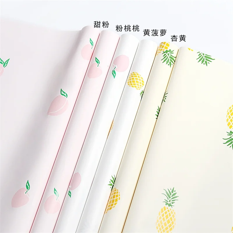 Shinewrap Factory Wholesale High Quality Fruit Design Flower Wrapping Paper Korean Gift Birthday Packaging Paper For Florist