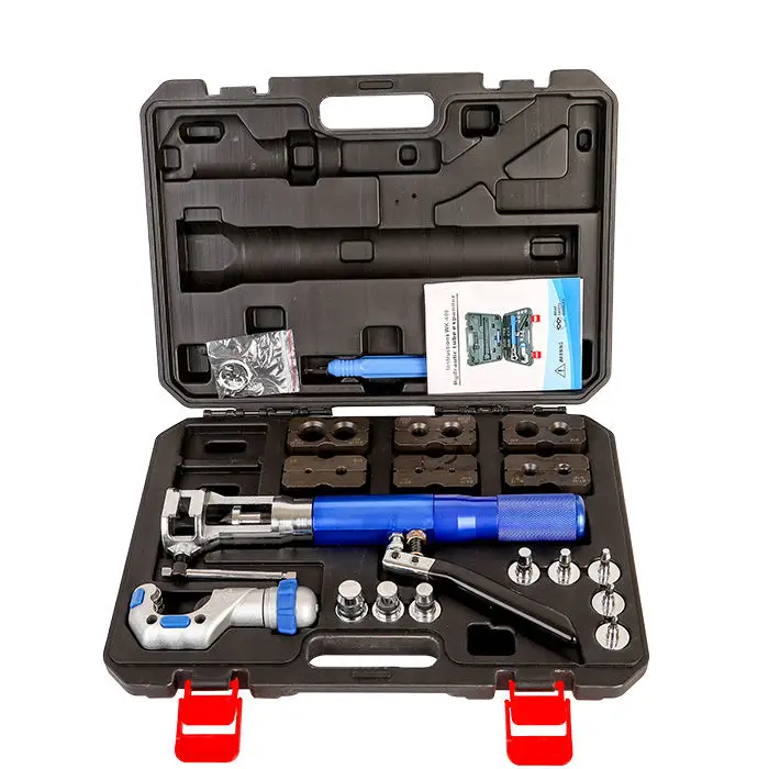 WK-400AL Heavy Hydraulic Refrigeration Pipe Pressing Tool Copper Flaring And Expander Tool Kit With Tube Cutter