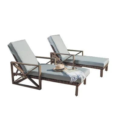New Style Outdoor Aluminum Daybed Chaise Lounger Swimming Poor Sunlounger
