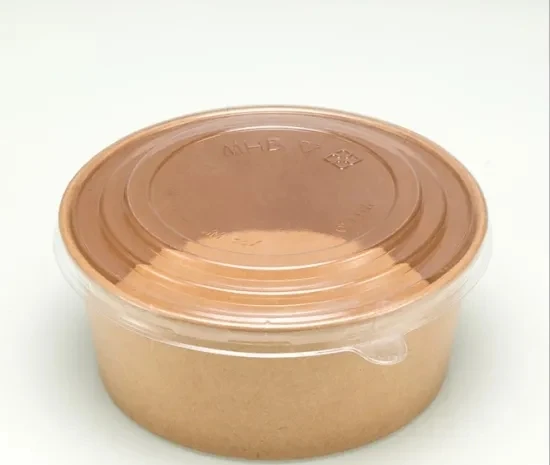 PTPACK Round Paper Container for salad lunch Takeout Container