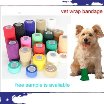 Nonwoven Printed Horse Pet Care Sports Self Adhesive Colored Vet Wrap Elastic Cohesive Bandage