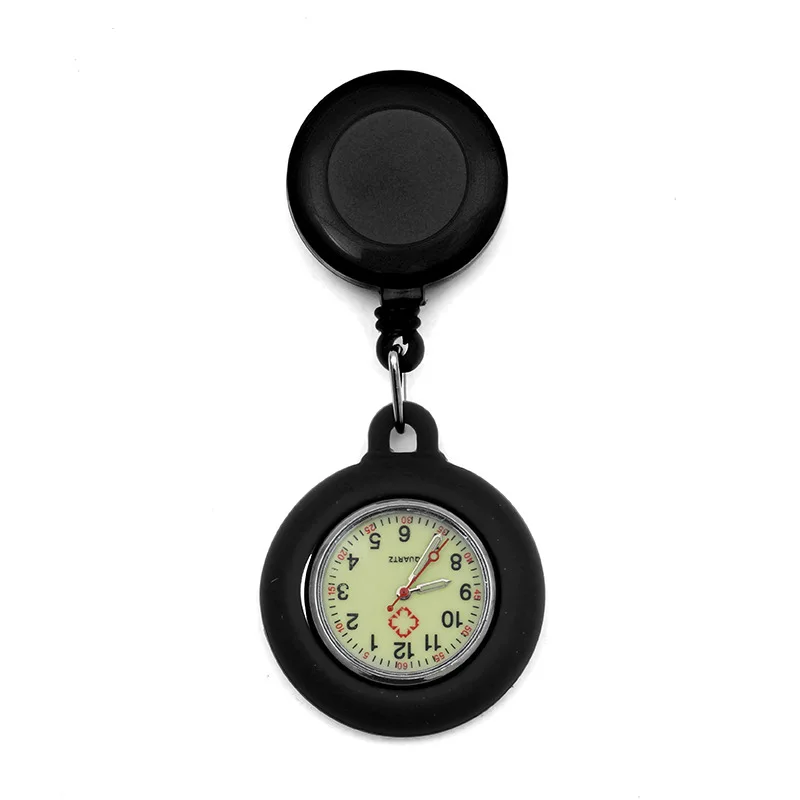 Customized Stretchable Nurse Pocket Watch Silicone Medical Watch Fob Clip-on Doctor Clock Hospital Gift OEM