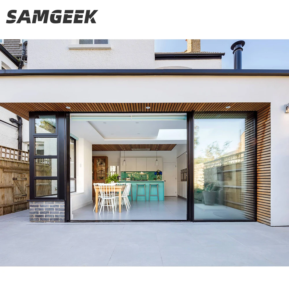 6.38mm/10.38mm Aluminium Laminated Glass Sliding Door Australia Standard with Push and Pull Opening Method