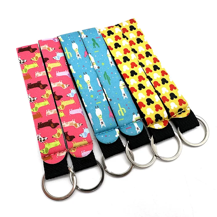 Wholesale Custom Neoprene Floating Keychain with Sublimation Screen Printing Logo Boat Swim Float Keychain