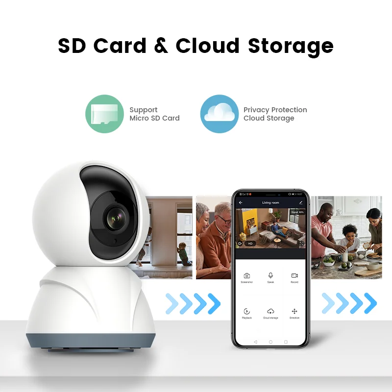1080P humanoid detection wireless tuya cloud storage baby monitor 2MP two-way audio p2p wifi babyfoon met camera