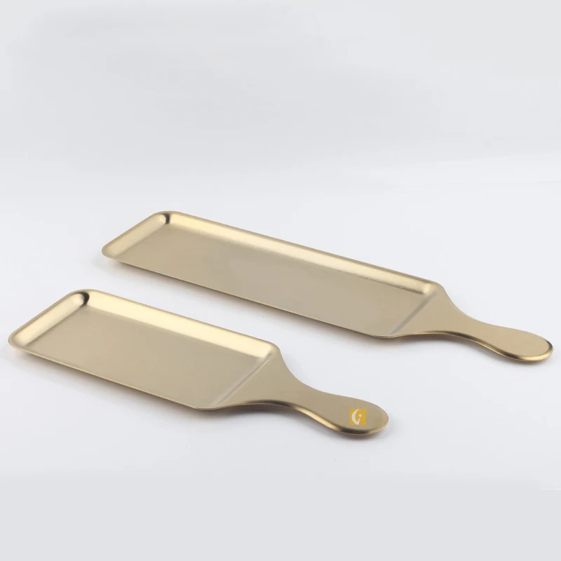 Stainless Steel Rectangular Cake BBQ Sushi Serving Dishes Plate Tray