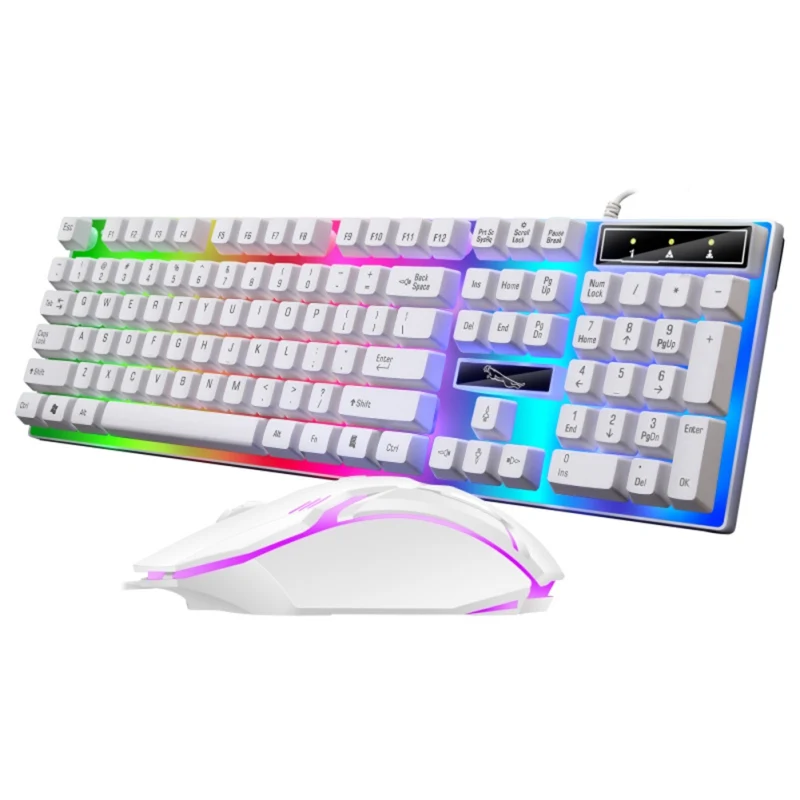 
OEM Usb Wired Computer Gaming Led Mechanical Keyboard And Mouse Combo 