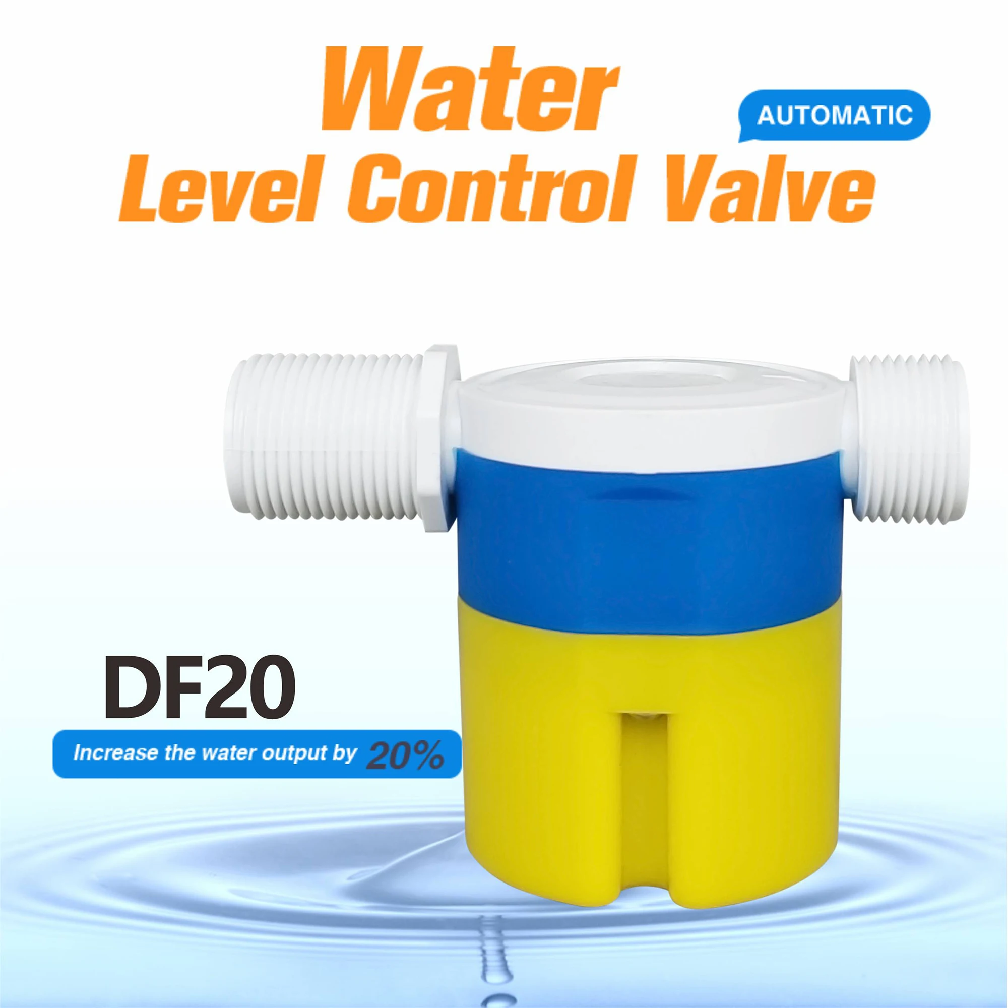 JUNY 3/4 in automatic updating small plastic float valve water control valve for water tank
