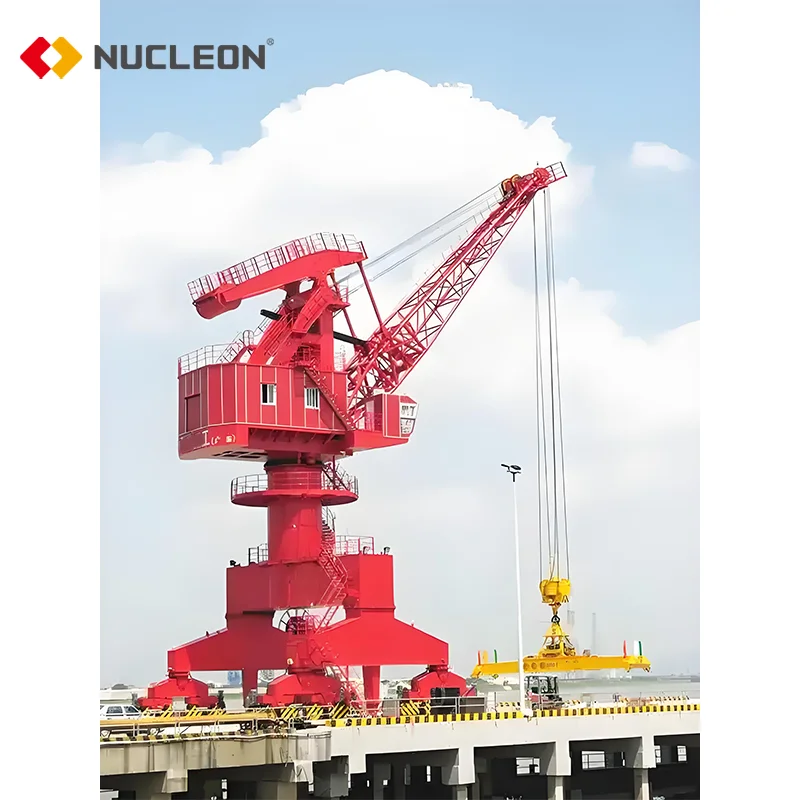 Mobile Harbor Container Lift 40T Hydraulic Pedestal Single Jib Portal Crane