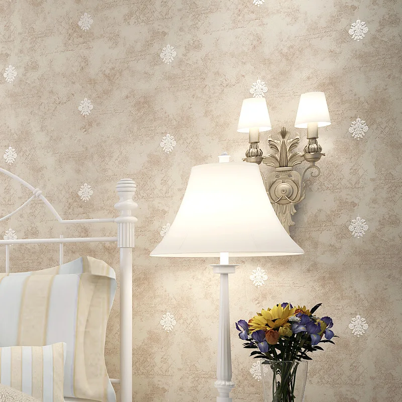 
Vintage American Country Non-woven Wallpaper Paper Wallpapers 2 Roll Water Resistant Office Floral Anti-static Household 