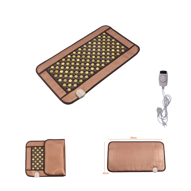 new invention korea best selling jade heating mattress tourmaline thermal therapy infrared hot stone massage pad pain relief mat