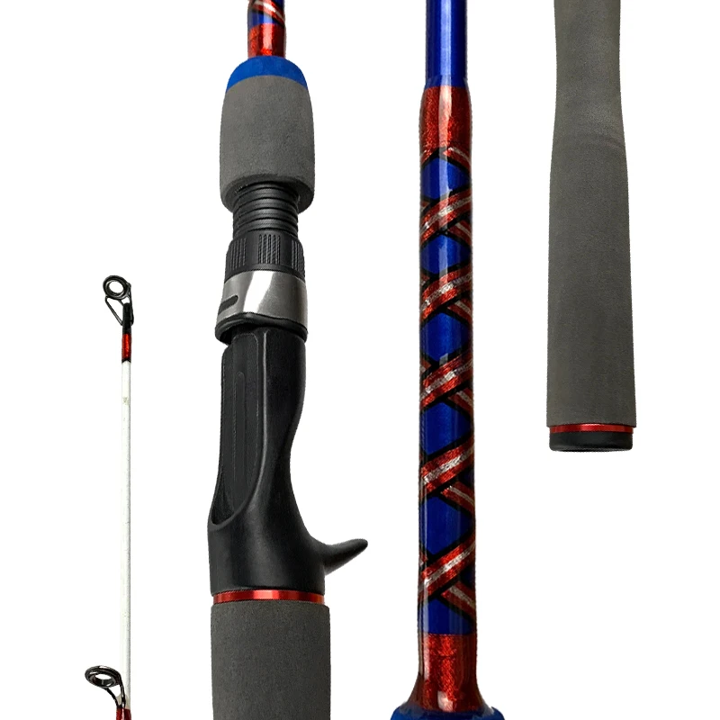 Wholesale Ugly Stick Casting Fishing Rods M Action 1.98m 2 Sections Casting Fishing Rods Economic Fiber Glass Fishing Rods