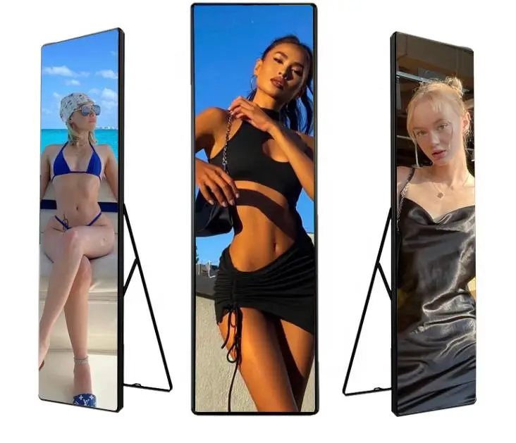 Cdrama lenticular poster indoor slim P1.82 P2 P2.5 655mm*1936mm video mobile phones for shopping mall