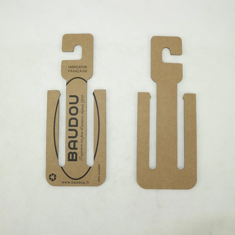 New design eco-friendly cardboard paper hangers customized paper hangers for shoe